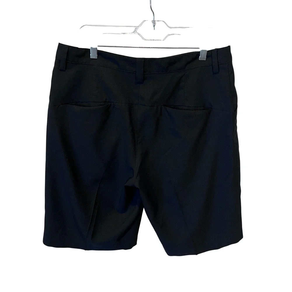 Adidas Mens Black Golf Shorts Performance‎ Flat Front Size 32